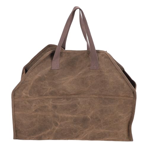 Sac à bûches en toile grand format pour transporter le bois sans débris