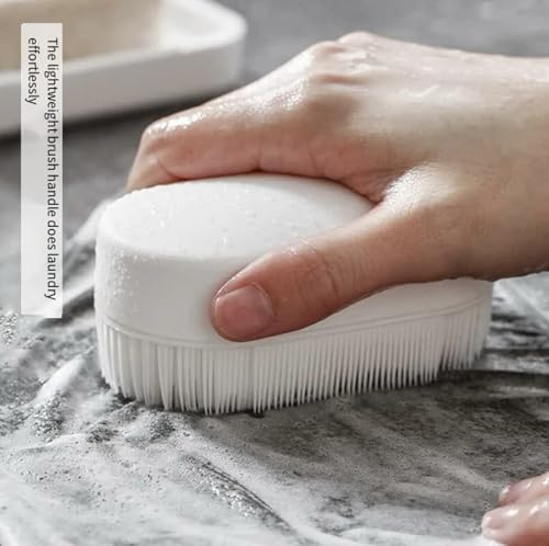 Image of Soft Bristle Laundry Cleaning Brush - for Stains, Clothes, Shoe - Gentle Scrub Brush with Comfortable Grip - 2 Pack