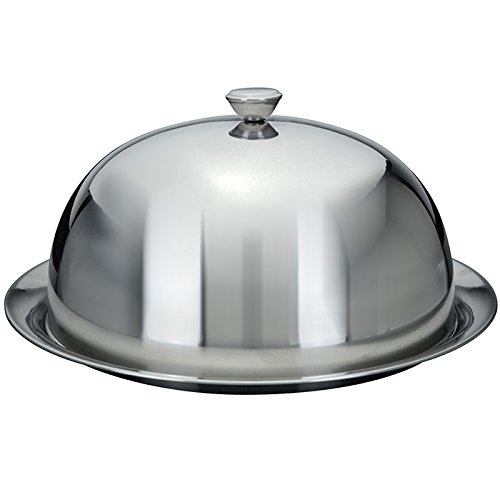 Grande Cloche Couvre Assiette Maitre d'Hotel + Assiette - Inox - 30 cm Cover