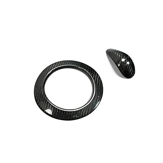 Interior Trim accesorios Gear Surround redonda cubierta Panel + Gear Knob Inserte la cubierta para Hyundai Veloster de fibra de carbono