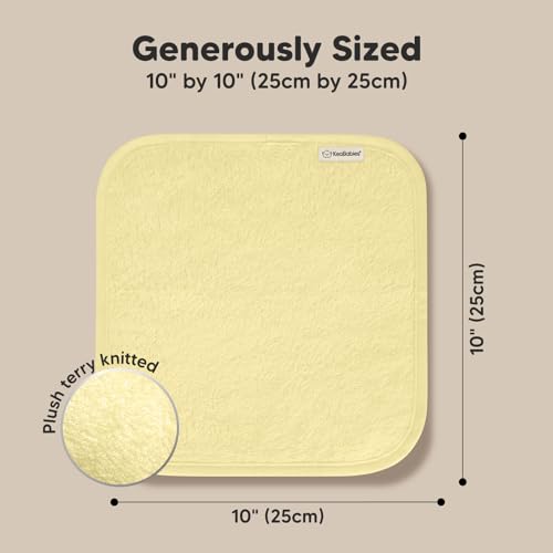 Image of 6-Pack Baby Washcloths - Soft Absorbent Viscose from Bamboo Washcloths for Face, Body, Baby Towels for Newborn, Kids, Toddlers, Infant, Gentle on Sensitive Skin, 10x10 Reusable Face Towels (Sunshine)