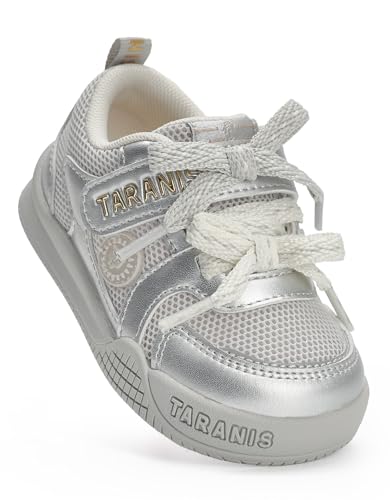 TARANIS-AMZ Toddler Sneakers Non-Slip Girls Running Tennis Shoes Rubber Sole Dual Strap for 1-3.5 Years