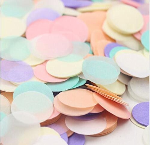 Since 600Pieces 2 Inch Pastel Confetti For Wedding Table Decoration Party Favor Push Pop Confetti (Pink Blue Orange) #TOP4