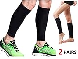 Material de alta calidad: la manga de compresión de la pantorrilla de Pinshun Sport está hecha de tela duradera de alta calidad, hecha de 75% nailon y 25% elastano. El elastano ayuda a mantener una presión firme sobre las pantorrillas, evitando así tirones en los gemelos.
