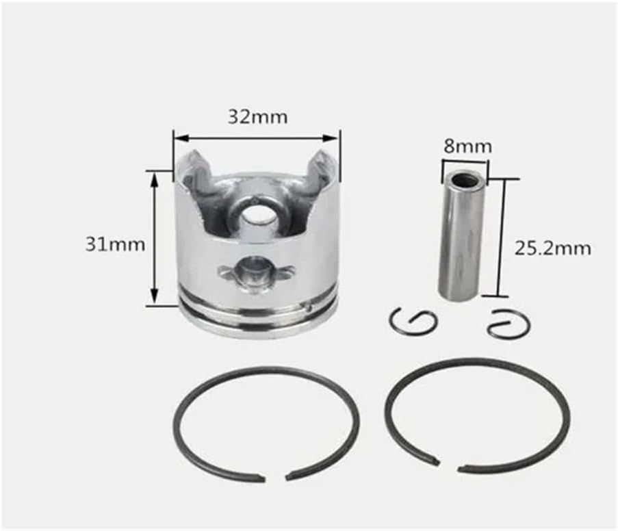 32mm Cylinder Piston Kit Fit for HT2310 G23 G23L 1E32F 32F Engines and Lawnmowers
