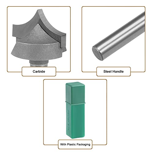 Uxcell Router Bit 1/4 Shank 7/8 Inch Dia Tapered End Mill, Carbide For Woodworking Engraving Machine Edge Trimmer 2Pcs #TOP3