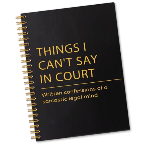 Sixrip Things I Can't Say in Court 160 Pages Lined Spiral Notebook, Lawyer Notebook for Coworker, Graduation Gifts for Law Student, Retirement Appreciation Gifts for Lawyer Judge Attorney Paralegal