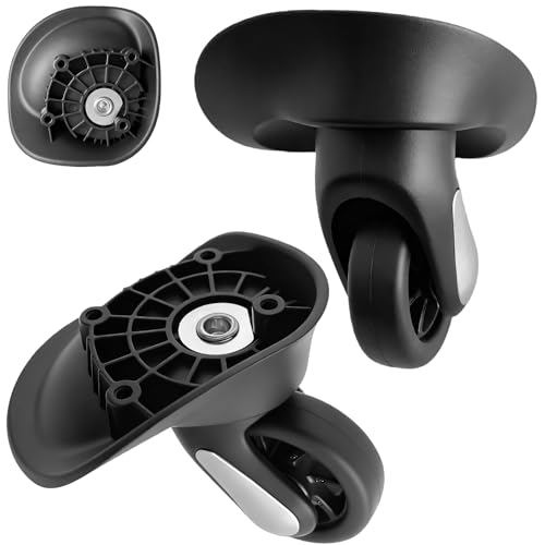 Luggage Wheels Replacement Wheel for Luggage Suitcase Repair 360° Rotating Suitcase Replacement Wheels with 4 Mounting Holes H123