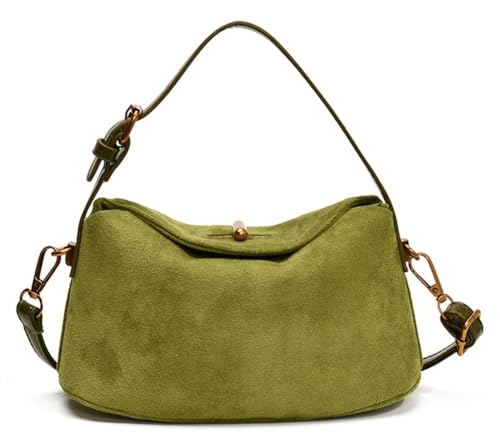 Slouchy Suede Hobo Bags Women Cute Underarm Shoulder Bag Crescent Crossbody Purses Trendy Travel Satchels Tote Handbag 2025
