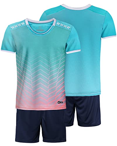 besbomig Jungen Fussball Uniform Trikots Set Kind Team Ausbildung Wettbewerb Sportbekleidung - Kurze Ärmel T-Shirt & Shorts Soccer Uniforms Trainingsanzug für Basketball Sport