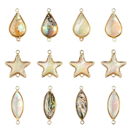 Breloques en coquillage blanc pour fabrication de bijoux collier bracelet pendentif DIY