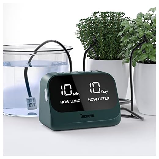 Tecnovo Automatic Watering System for Potted Plants, DIY Drip Irrigation Kit with Smart Timer, Waterproof LED Display & Large Capacity Battery, Precise Distribution of Water
