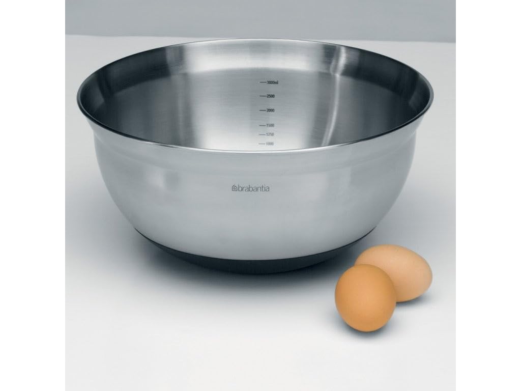 Brabantia, Misy kuchenne z miarką 3.0L Stal Matowa, podstawa czarna
