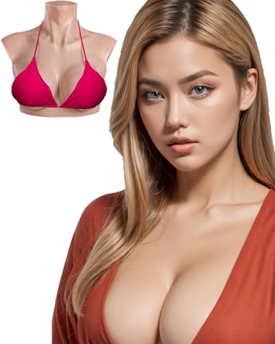 KUMIHO Silicone Breastplate Fake Boobs False Breasts Form B-G CUP Breast Plates for Crossdressers Transgender Drag Queen