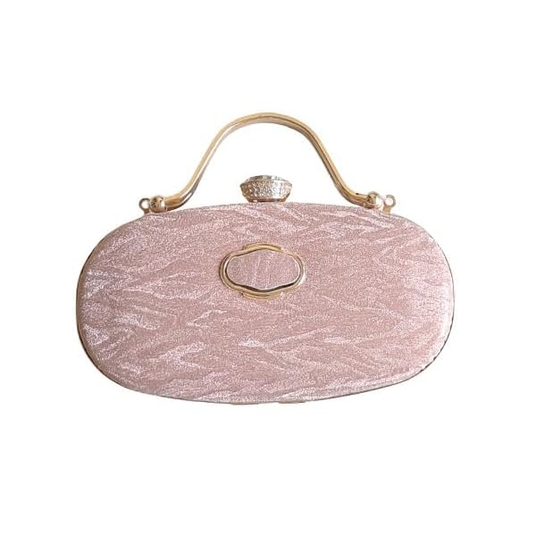 Keava Rose Gold Clutch Bag Purse For Women Girls Wedding Handbags Party Bridal Clutch
