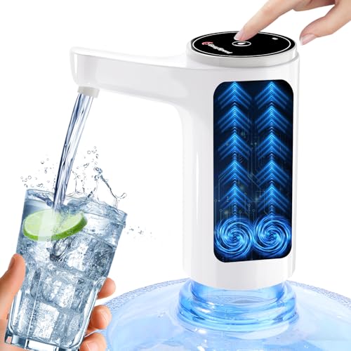 EASYSPEED Kühler & Wasserspender Für Trinkwasser,Wasserflaschen Pumpe USB Wiederaufladbar,Tragbare Automatische Trinkpumpe,Kommt Mit 2 Adaptern Wasserspender Für Zuhause,Büro,Küche,Camping,Weiß EASYSPEED Kühler & Wasserspender Für Trinkwasser,Wasserflaschen Pumpe USB Wiederaufladbar,Tragbare Automatische Trinkpumpe,Kommt Mit 2 Adaptern Wasserspender Für Zuhause,Büro,Küche,Camping,Weiß