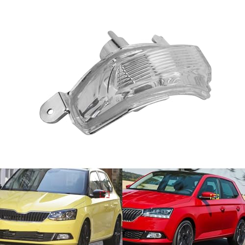 Clignotant rétroviseur gauche pour Skoda Fabia MK3 2014-2018 côté conducteur lentille transparente - 4