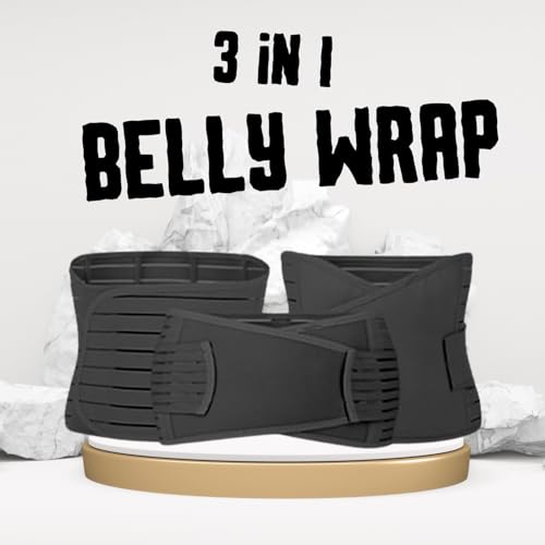 Image of 3-in-1 Postpartum Belt After Delivery - Abdominal Belt for Women Tummy Control | Pregnancy Belts After Delivery | Maternity Belt After C-Section | Abdominal Binder for Post Pregnancy Recovery (Universal) (Black)