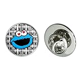 Sesame Street Cookie Monster Nom Nom Metal 0.75' Lapel Hat Pin Tie Tack Pinback