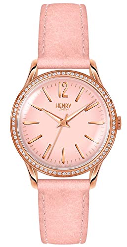 Imagen de Henry London Reloj Mujer Analogico Cuarzo con Correa de Piel HL34-SS-0202
