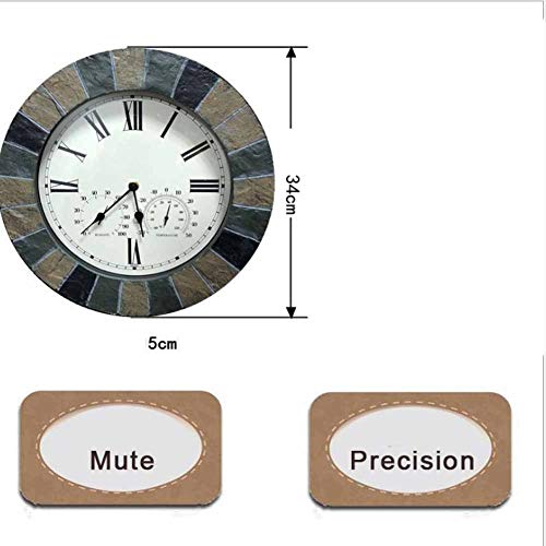 Horloge murale quartz rétro avec hygromètre de précision