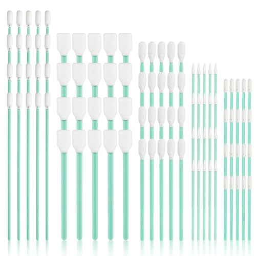 Hsthe Sea 100PCS Foam Tip Cleaning Swab Kit 5 Types Printer Cleaning Swabs for Painting Optics Lens Camera Arts Crafts Sewing Machine
