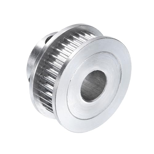 QUARKZMAN 1 Stück GT-2 36T Umlenkrolle 8mm Bohrung, Aluminium Zahnriemenscheibe 36 Zähne Passend Für 6mm Breite Zahnriemen Für 3D-Drucker (Mit Einem Schraubenschlüssel)
