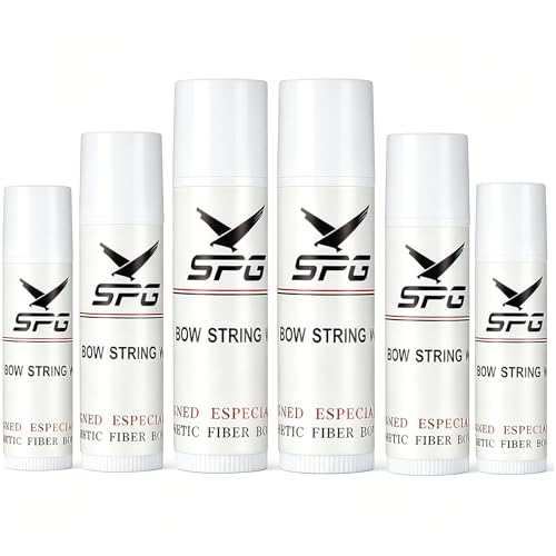 FENJANER Archery 6Pcs Bow String Wax, Protective Bowstring Waterproof Rail Lube for Crossbow Recurve Bow Strings Maintenance, Reduce Bowstring Friction and Prevent Fraying Accessories