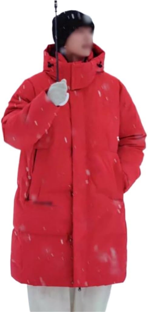 VIDI Hooded Long Down Jacket For Men's Winter Thick And Light Warm Detachable Coat