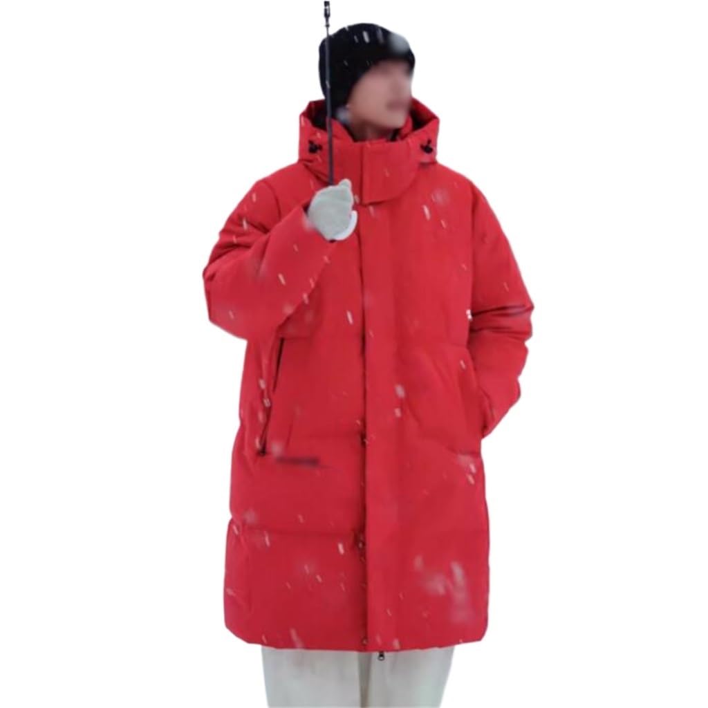 Hooded Long Down Jacket For Mens Winter Thick And Light Warm Detachable Coat