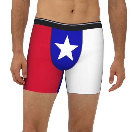Texas Lone Star State Flag Pattern Men's Boxer Briefs, Mens Trunks Underwear Wicking-Breathable Underpants,2