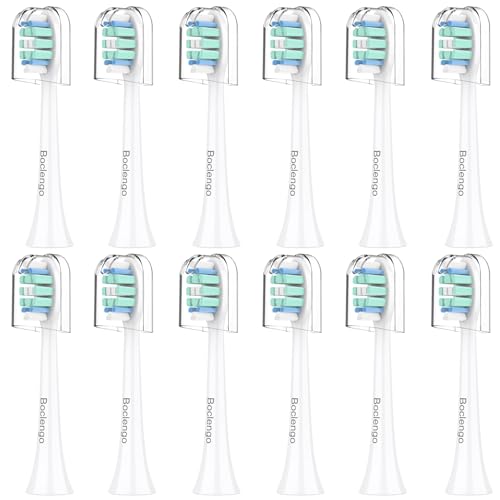 12 Pack Replacement Toothbrush Heads for Philips Sonicare Replacement Heads C2,C1,4100, Electric Replacement Brush Head for Phillips Sonicare Brush C2, C1, 4100, for Sonic Care Toothbrush,White