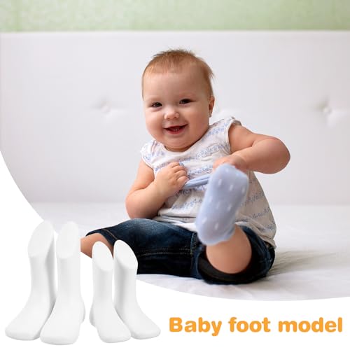 Kichvoe Baby Foot Mannequin Display Plastic Toddler Foot Mold for Shoe and Sock Presentation Hollow Design 5.51X4.33X1.77 Inches by Kichvoe - Image 2