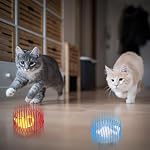 Jecery 5 Pcs Cat Spring Balls Toys Stretchable Rolling Balls Colorful Playful Coils Interactive Action Toy Caged Rats for Kitten Pet Supplies (Mouse,Multicolor) - Image 5