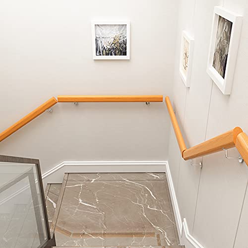 Kit rampe d'escalier antidérapant en bois 50 cm sécurité intérieur extérieur grenier