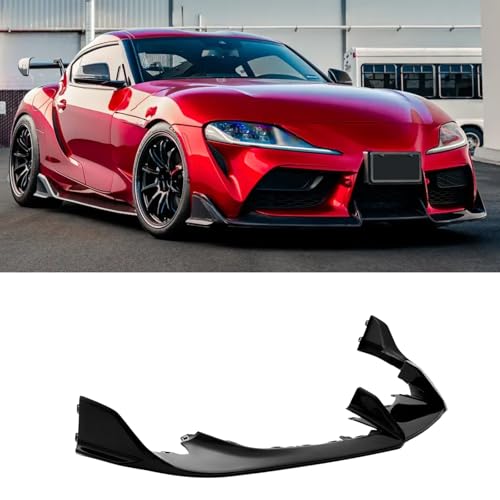 AUTRAGO Front Lip Spoiler for 2020-2025 Toyota Supra A90 A91 Aggressive Style, Direct Fit ABS Plastic (Gloss Black)