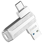 USB Stick 256GB, 2 in 1 USB C Stick USB 3.0, Wasserdichter OTG USB-C Speicherstick mit Dual-Anschluss (Typ-A & Typ-C), External USB-Flash-Laufwerk für Mac PC, Laptop Datenspeicherung