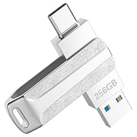 USB Stick 256GB, 2 in 1 USB C Stick USB 3.0, Wasserdichter OTG USB-C Speicherstick mit Dual-Anschluss (Typ-A & Typ-C), External USB-Flash-Laufwerk für Mac PC, Laptop Datenspeicherung