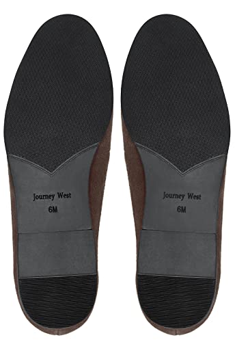 Image of Journey West Suede Tassel Loafer for Women Slip-on Belgian Penny Loafers Shoes for Women in Many Colors