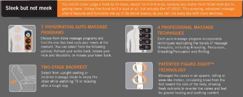 HT-5020 Human Touch WholeBody Robotic Massage Chair Recliner in leather-like upholstery 100-5020-001