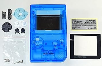 Replacement Housing Shell Cover Case with Buttons Parts for Gameboy Pocket Console GBP System Clear Light Blue
