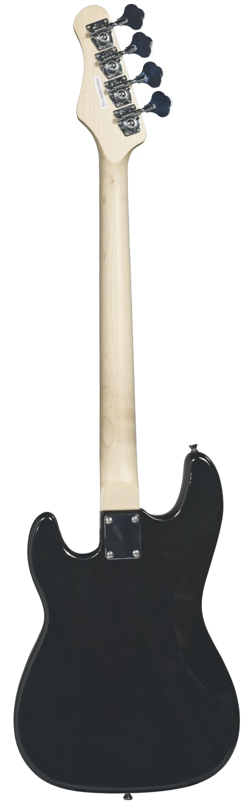 Bajo eléctrico Woodbrass PB100 negro - Guitarra baja versátil ideal para principiantes - Cuerpo forma PB Fresno Toque arce - Estilo rock, pop, funk, blues, duros, jazz