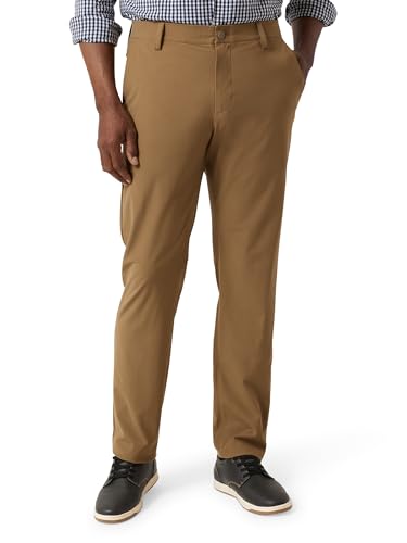Chaps Men's Chino Pants - Slim Fit Comfort Stretch Straight Leg Dress Pants for Men - Men's Flexible Performance Work Pants