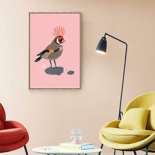 Cuadros oiseaux art mural sur toile de coton pour décoration chic