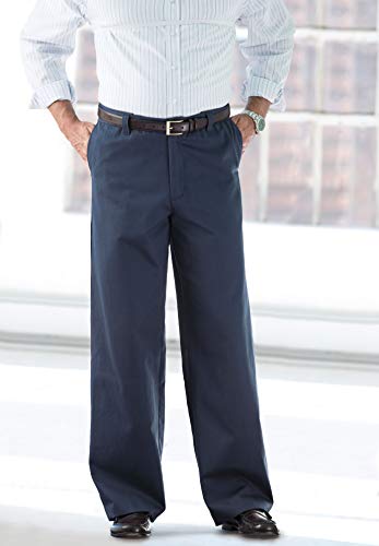 KingSize Men's Big & Tall Tall Wide Leg Wrinkle Free Expandable Waist Pant4