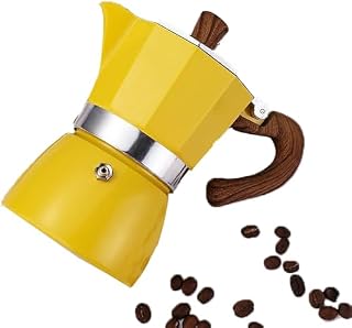 Cafetera espresso para estufa, aluminio con anillo de silicona grueso extraíble y mango antideslizante, fácil de usar y limpiar, perfecta para moka, café cubano, capuchino, latte