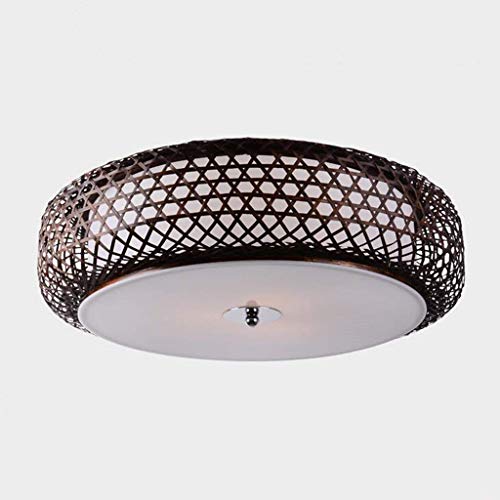 Lustre d'art en bambou de style chinois antique, plafonnier exquis d'Asie du Sud-Est