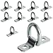 DC Cargo Mall 10 D-Ring Tie-Down Anchors, 3/8" Strong Steel D Rings for Loads on RV Campers, Trucks, Trailers, Boats, Vans; Heavy Duty D Ring TieDowns for Kayaks, Motorcycles, Deliveries, ATVs