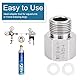 VCRANONR CO2 Zylinder Adapter Wiederverwendbar Soda Zylinder Adapter Aluminium Aquarium Zylinder Adapter für Soda-Zylinder Stecker TR21 4 bis W21.8 CO2 Tank Regulator für Aquarien/selbstgebrautes Fass