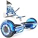 GeekMe Hoverboards con Hoverkart, Hoverboards Go-Kart 6.5 Pulgadas con Bluetooth, Luces LED, Regalo para Niños, Adolescentes y Adultos